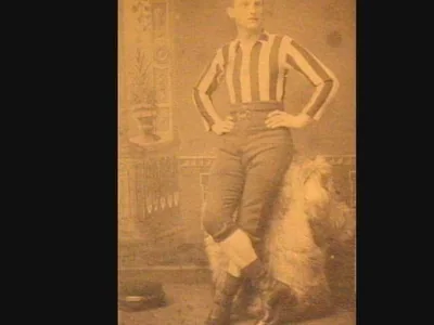 A Preston North End footballer photographed around 1889