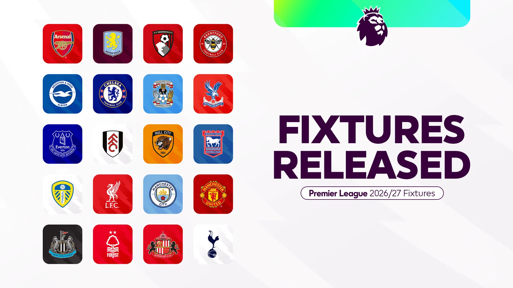 Premier League 2026/27 fixture list with opening television selections